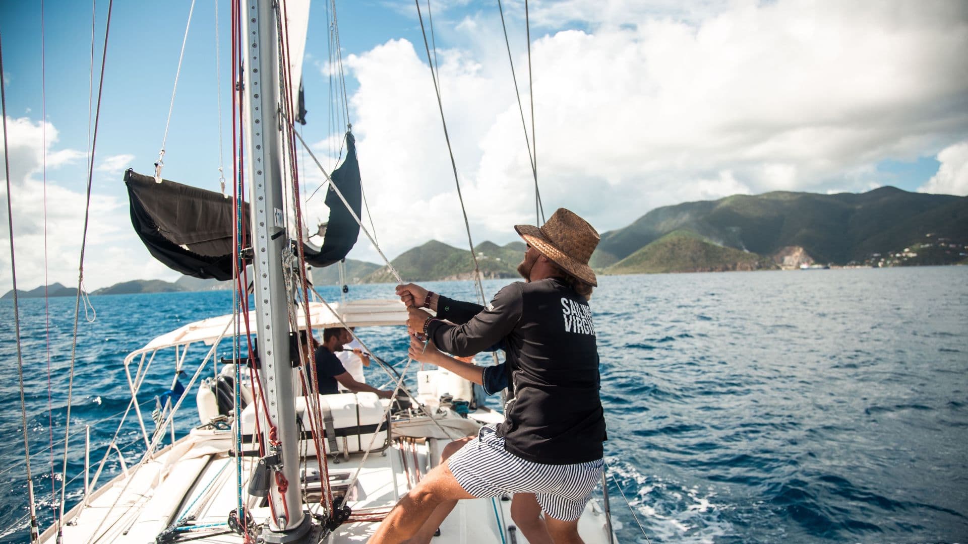 Intermediate sailing course in action